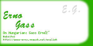 erno gass business card